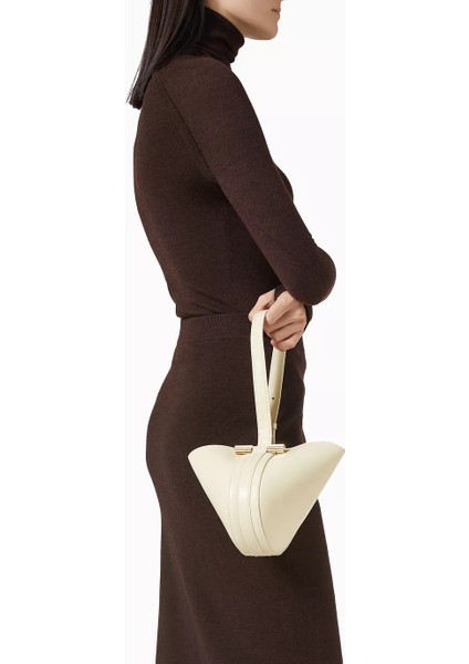 Vıctorıa Beckham Mini Dia Çanta Fildişi Deri, Üst Sap & Modern Minimalist Tasarım fırsatları