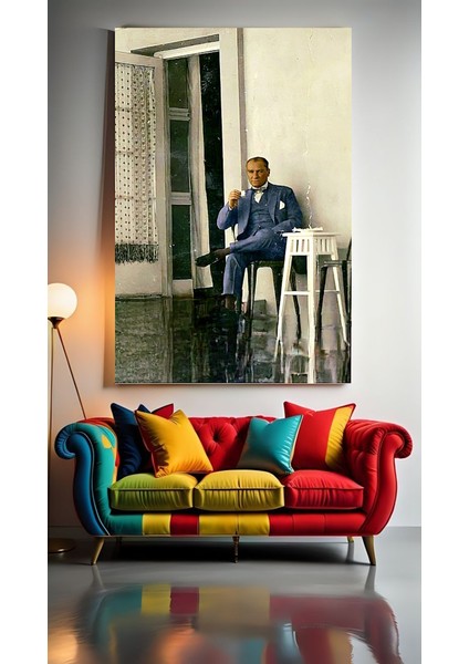Atatürk Portre Xxv Ev Duvar Salon Güzellik Salonu Ofis Dükkan Dekarasyon Kanvas Tablo