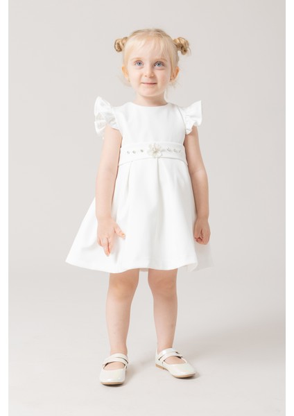 Ketbaby Kız Çocuk Taşlı Arkası Fiyonklu Pamuk Astarlı Tül Kabarık Elbise - Elisa KET001001 indirimleri