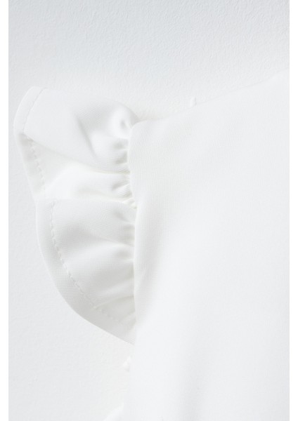 Ketbaby Kız Çocuk Taşlı Arkası Fiyonklu Pamuk Astarlı Tül Kabarık Elbise - Elisa KET001001