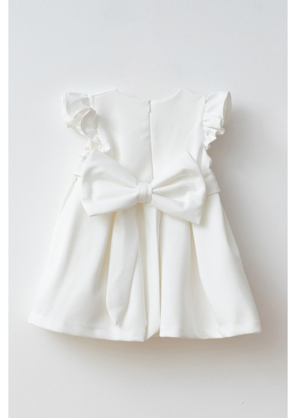 Ketbaby Kız Çocuk Taşlı Arkası Fiyonklu Pamuk Astarlı Tül Kabarık Elbise - Elisa KET001001