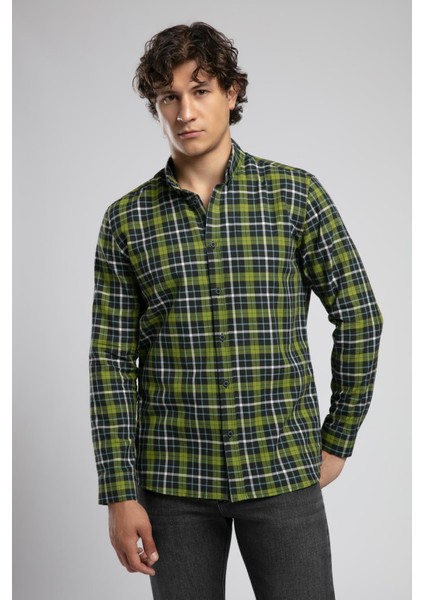 Jamie Erkek Dokuma Gömlek Siyah-Yeşil Ekose fiyatları