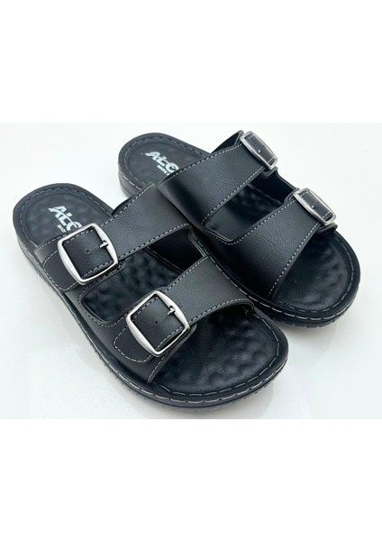 Çift Toka Masajlı Günlük Erkek Terlik