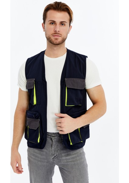 Iş Yeleği Lizbon Plus Model Çok Cepli Harman Kumaş fiyatları