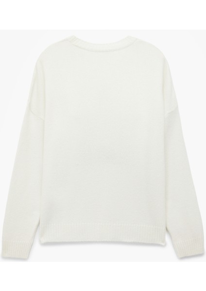 Yıldız Desenli Uzun Kollu Bisiklet Yaka Triko Kazak fiyatları