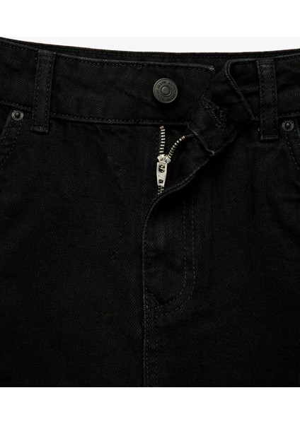 Düğmeli Mini A Kesim Volanlı Denim Etek fırsatları