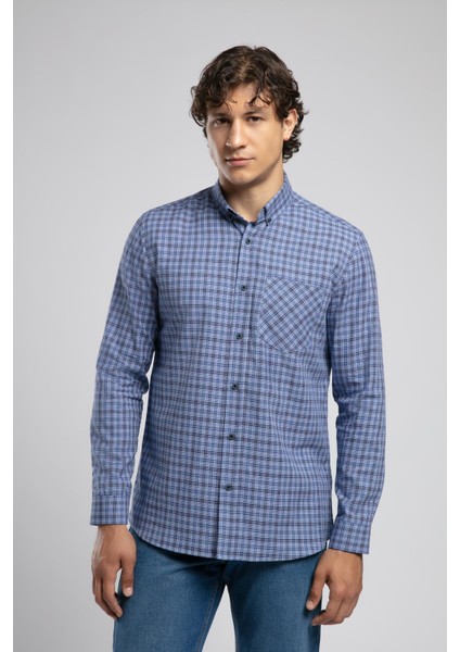 Trevor 1 Erkek Dokuma Gömlek Lacivert fırsatları