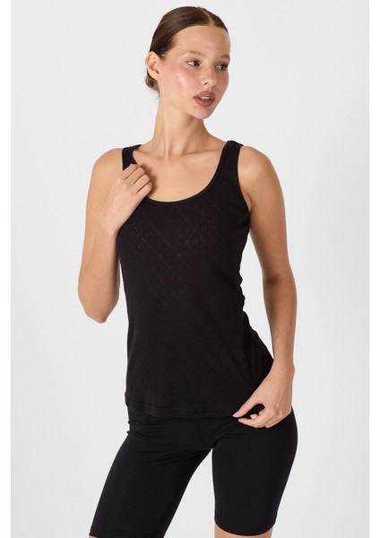 Kadın Siyah Kalın Askılı %100 Pamuk Jakarlı Atlet 354 fiyatları