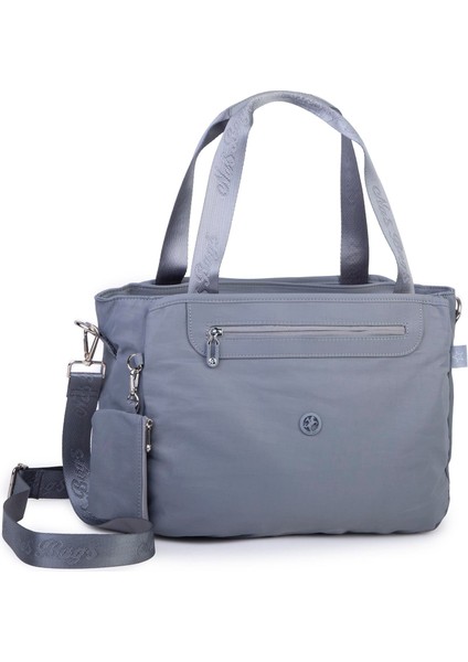 Kadın Omuz ve Çapraz Hafif Su Itici Kumaş Gri