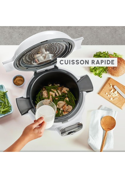 Cookeo+ 6l Akıllı Tencere Seti – 80 Tarifli Düdüklü Pişirme + Yağsız Kızartma, Fırın, Izgara ve Tatlı Için Extra Crisp Ünitesi, Dijital Ekranlı, Hızlı ve Sağlıklı Pişirme