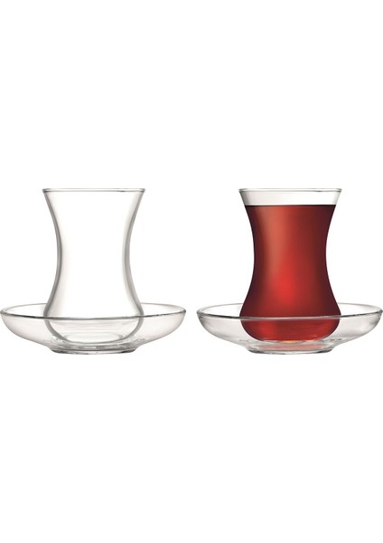 Emprise 8 Parça Cam Çay Bardağı ve Tabak Seti Klasik ve Modern Şık Tasarım fiyatları