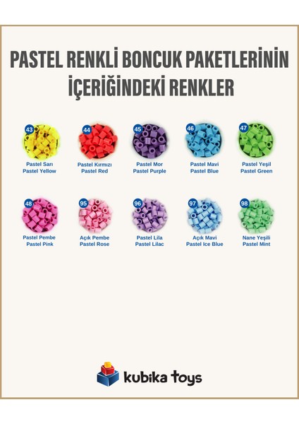 Midi Boncuk 3000’lik - Karışık Pastel Renkler fiyatları