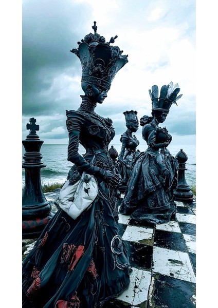 Ütopik Satranc Iıı Ev Duvar Salon Güzellik Salonu Ofis Dükkan Dekarasyon Kanvas Tablo fiyatları