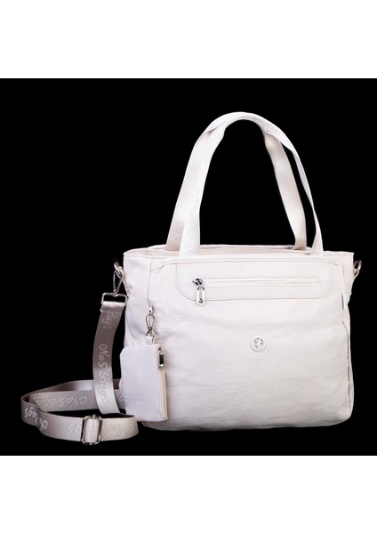 Kadın Omuz ve Çapraz Hafif Su Itici Kumaş Bej