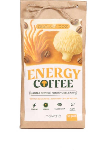 Günlük Doz Energy Coffee - Kordiseps & Aslan Yelesi Mantarlı Fonksiyonel Kahve | Zihin & Enerji modelleri