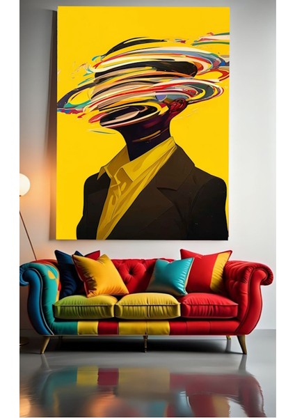 Soyut Sanatsal Modern Iıı Duvar Salon Güzellik Salonu Ofis Dükkan Dekarasyon Kanvas Tablo