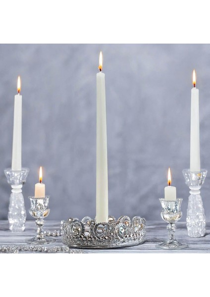 Bozkurt Konik Şamdan Mum Fener Mumu - Beyaz - 24 Cm. - 4 Adetlik Paket modelleri