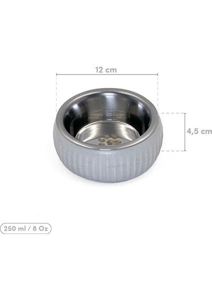 Mikopet Organik Seramik Mama Kabı Gri fiyatları