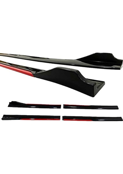 Opel Astra H 2004-2010 Kırmızı Şeritli Renkli Ön Lip ve Yan Marşpiyel Seti fırsatları