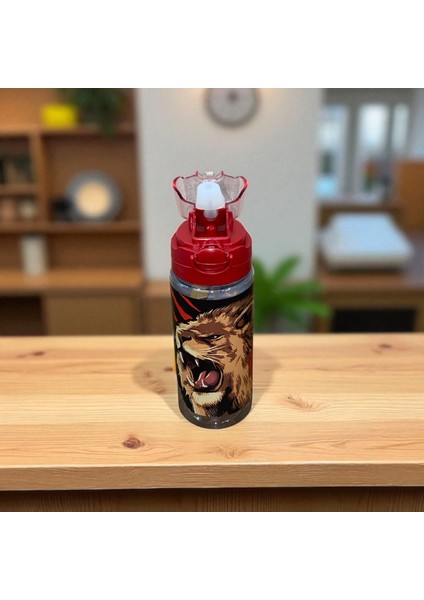 Galatasaray Taraftar Şeffaf 500 ml Pipetli Suluk Matara