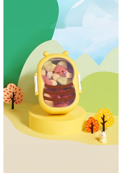 Sızdırmaz Kapaklı Taşınabilir Paslanmaz Çelik Bölmeli Yemek Kutusu Saklama Kabı