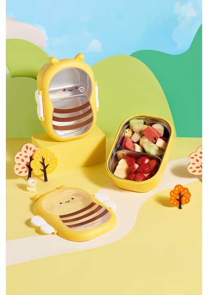 Sızdırmaz Kapaklı Taşınabilir Paslanmaz Çelik Bölmeli Yemek Kutusu Saklama Kabı fırsatları