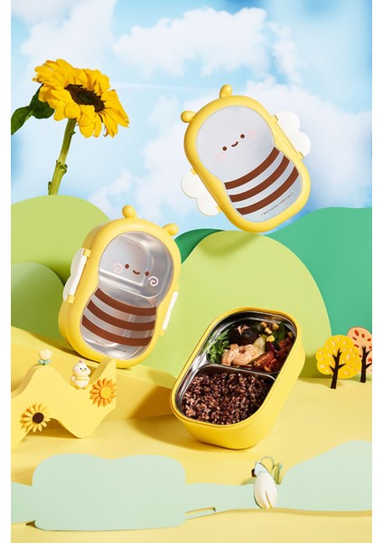 Sızdırmaz Kapaklı Taşınabilir Paslanmaz Çelik Bölmeli Yemek Kutusu Saklama Kabı indirimleri