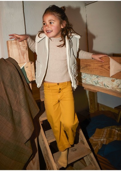 Sarı Kız Çocuk Pantolon 4576