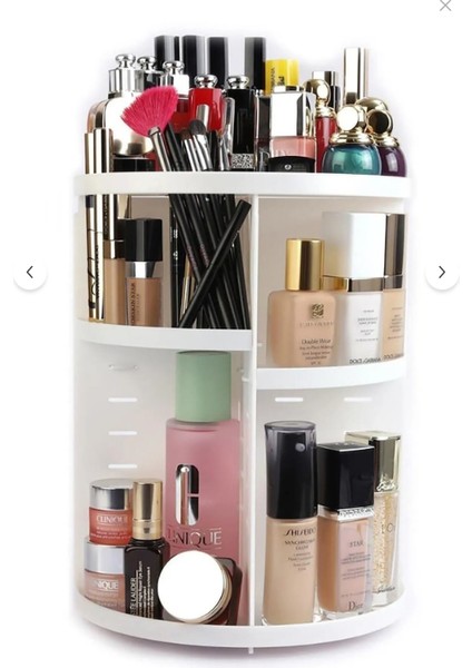 360 Derece Dönebilen Makyaj Organizeri Beyaz indirimleri