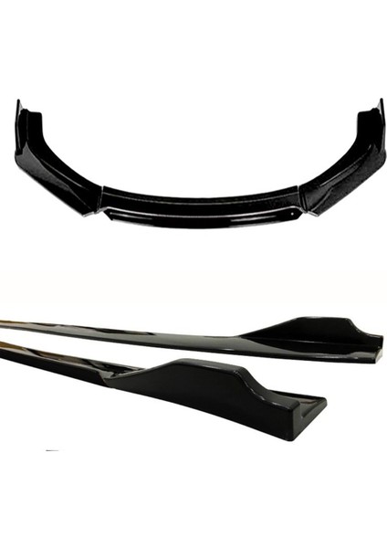 Seat Leon 2005-2012 Siyah Şeritli Renkli Ön Lip ve Yan Marşpiyel Seti fiyatları