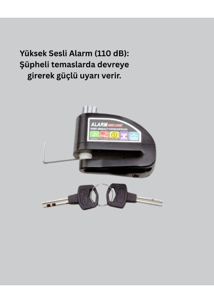 110 Db Alarm Disk Kilidi Motosiklet Scooter Bisiklet Güvenlik fiyatları