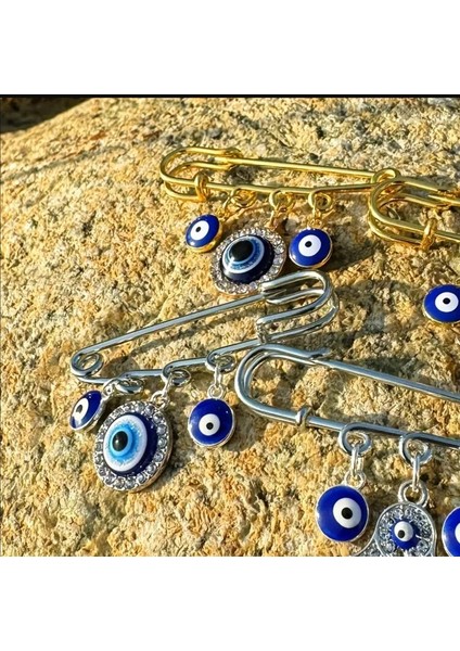 Altın Nazar 1 Adet Türk Gözü Güvenlik Pimi Broş Kadınların Iyi Şansı fiyatları