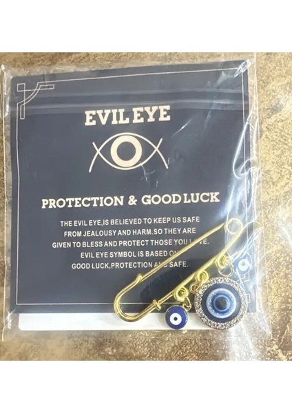 Altın Nazar 1 Adet Türk Gözü Güvenlik Pimi Broş Kadınların Iyi Şansı fırsatları