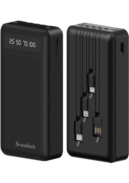 Hydra 20000mAh Powerbank 74Wh – USB ve Type-C Giriş/Çıkışlı, 5V/2.1A Hızlı Şarj Destekli Taşınabilir Şarj Cihazı