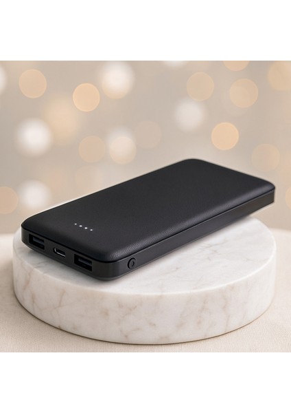 Slim 10000 mAh Powerbank – 2 USB Çıkışlı, 5V, Çoklu Cihaz Uyumlu Taşınabilir Hızlı Şarj Cihazı fırsatları