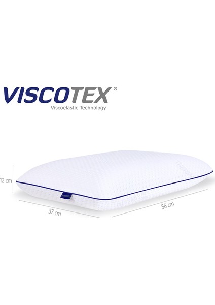 Boyun Destekli Orta Sertlikte Ergonomik Yastık 56x37x12 cm, Tüm Uyku Pozisyonlarına Uygun, Double Jersey Kılıflı fırsatları