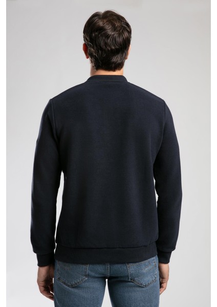 Newblend Erkek Polo Yaka Sweatshirt Lacivert modelleri