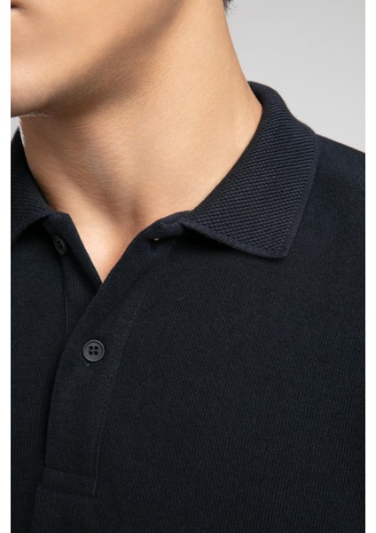 Newblend Erkek Polo Yaka Sweatshirt Lacivert fırsatları