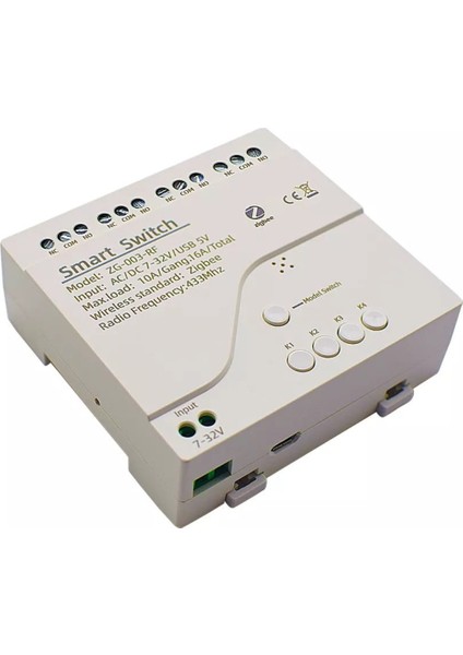 Tuya Zigbee Kuru Kontak ve Rf Özellikli Akıllı Anahtar Röle