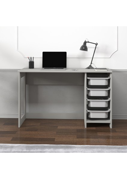 Hero Modern Çalışma Masası - 120 cm - Gri