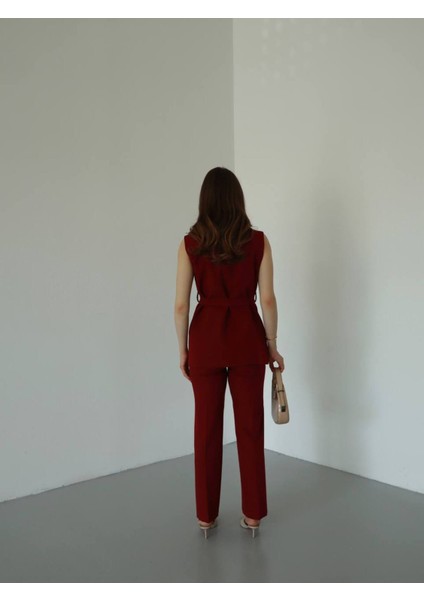 Kuşaklı Yelekli Ikili Blazer Takım fırsatları