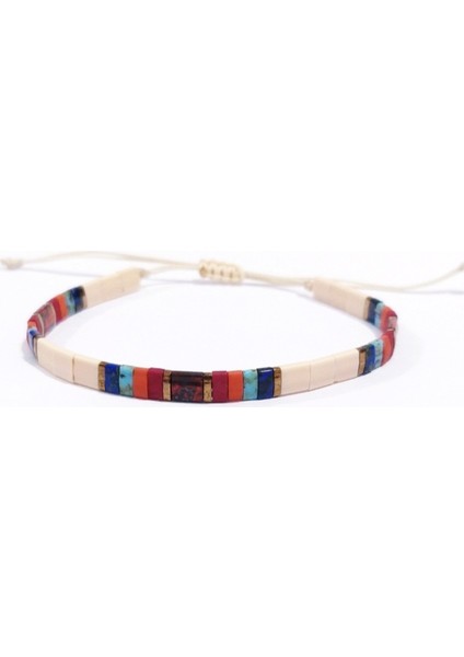 Krem Rengi Turuncu Kırmızı Turkuaz Rengi Lacivert Miyuki Tila Bileklik fırsatları