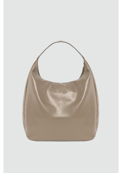 Aline Salaş Omuz Çantası Vizon