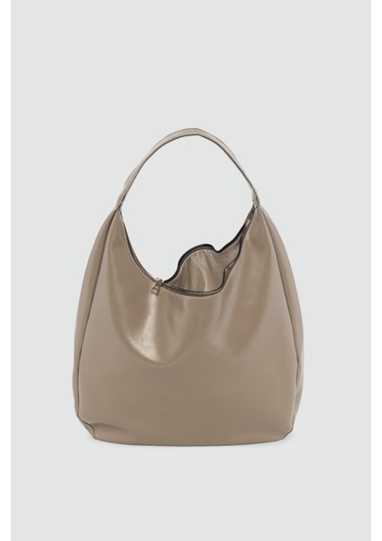 Aline Salaş Omuz Çantası Vizon modelleri