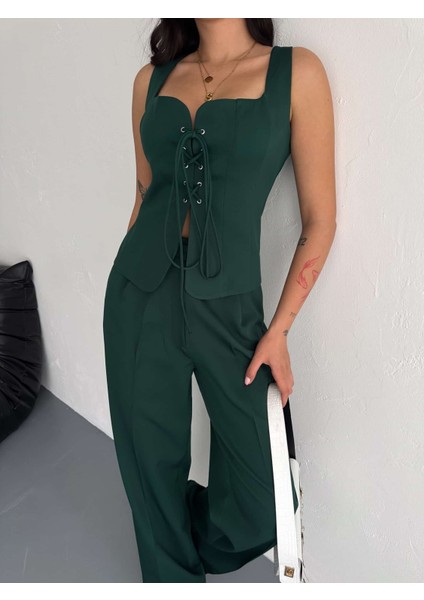 Yelek Pantolon Takım Ön Bağlama Premıum Kumaş fiyatları