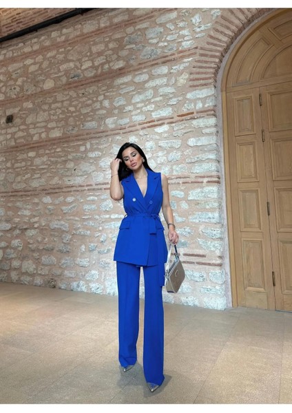 Kuşaklı Yelek Pantolon Takim modelleri