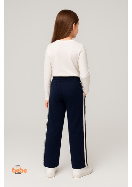 Kız Çocuk Cepli Mevsimlik Eşofman Pantolon Çift Yan Şeritli,lastikli Bel,spor, Günlük Rahat Pantolon modelleri