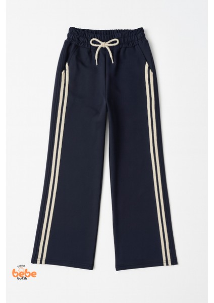 Kız Çocuk Cepli Mevsimlik Eşofman Pantolon Çift Yan Şeritli,lastikli Bel,spor, Günlük Rahat Pantolon indirimleri