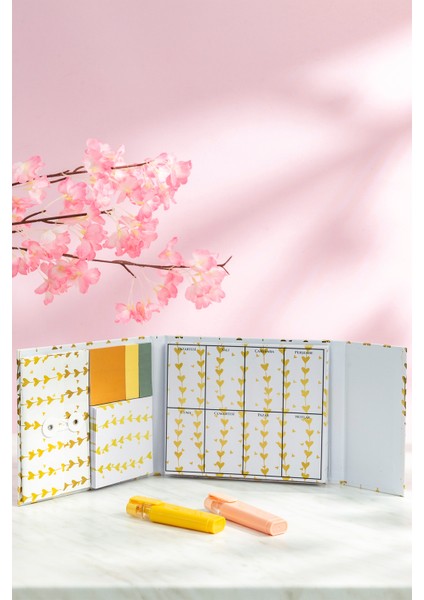 Manyetik Kapaklı Notluk Seti - Kalp Desen fiyatları