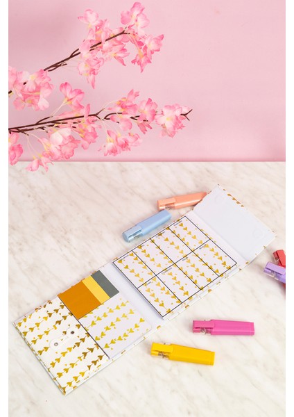 Manyetik Kapaklı Notluk Seti - Kalp Desen fırsatları